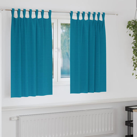 Blackout Curtains with Curtains Turquoise Polyester