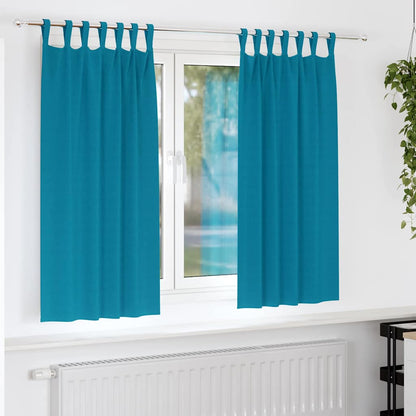 Blackout Curtains with Curtains Turquoise Polyester