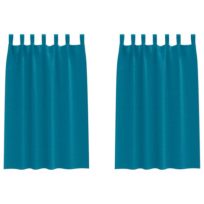 Blackout Curtains with Curtains Turquoise Polyester