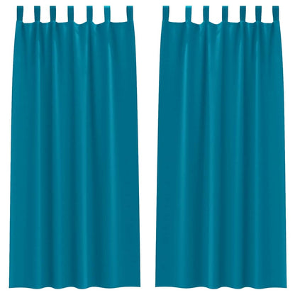 Blackout Curtains with Curtains Turquoise Polyester
