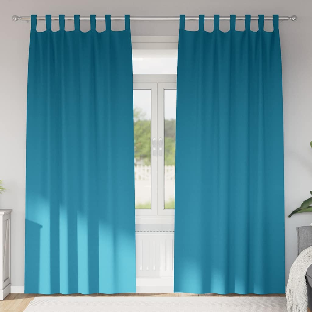 Blackout Curtains with Curtains Turquoise Polyester