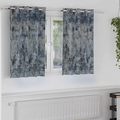 Curtain with Curtains 2 pcs Silver grey 140 x 140 cm Velvet