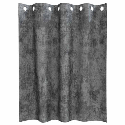 Curtain with Curtains 2 pcs Grey 140 x 140 cm Velvet