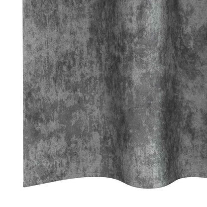 Curtain with Curtains 2 pcs Grey 260 x 140 cm Velvet