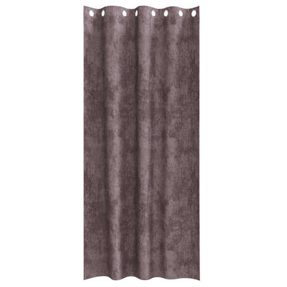 Curtain with Curtains 2 pcs Brown 260 x 140 cm Velvet