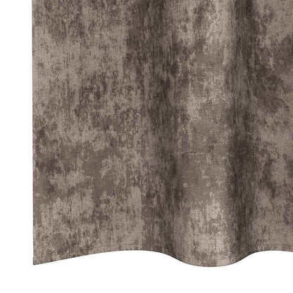 Curtain with Curtains 2 pcs Cappuccino 245 x 140 cm Velvet