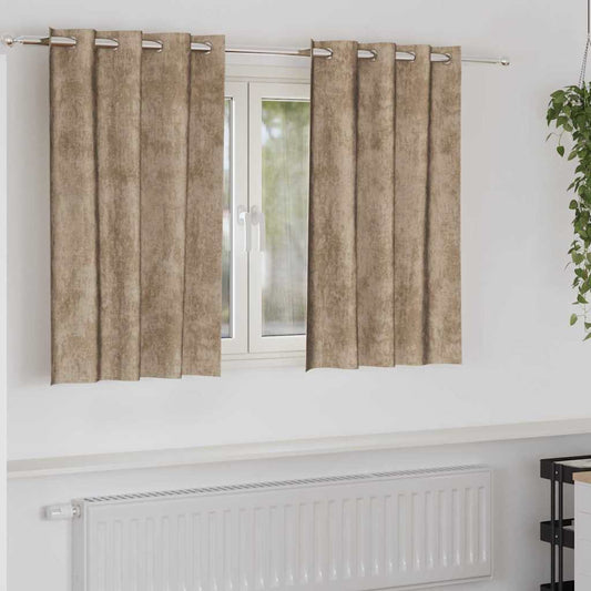 Curtain with Curtains 2 pcs Champagne 140 x 140 cm Velvet