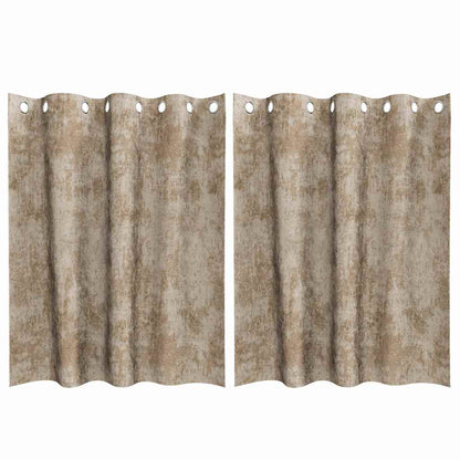 Curtain with Curtains 2 pcs Champagne 140 x 140 cm Velvet
