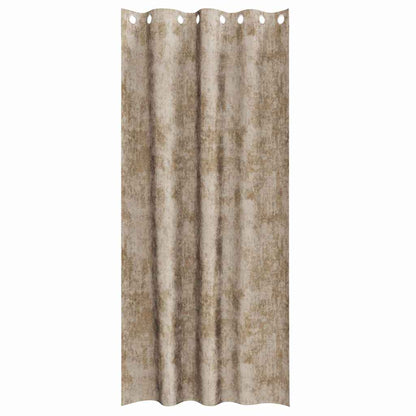 Curtain with Curtains 2 pcs Champagne 225 x 140 cm Velvet