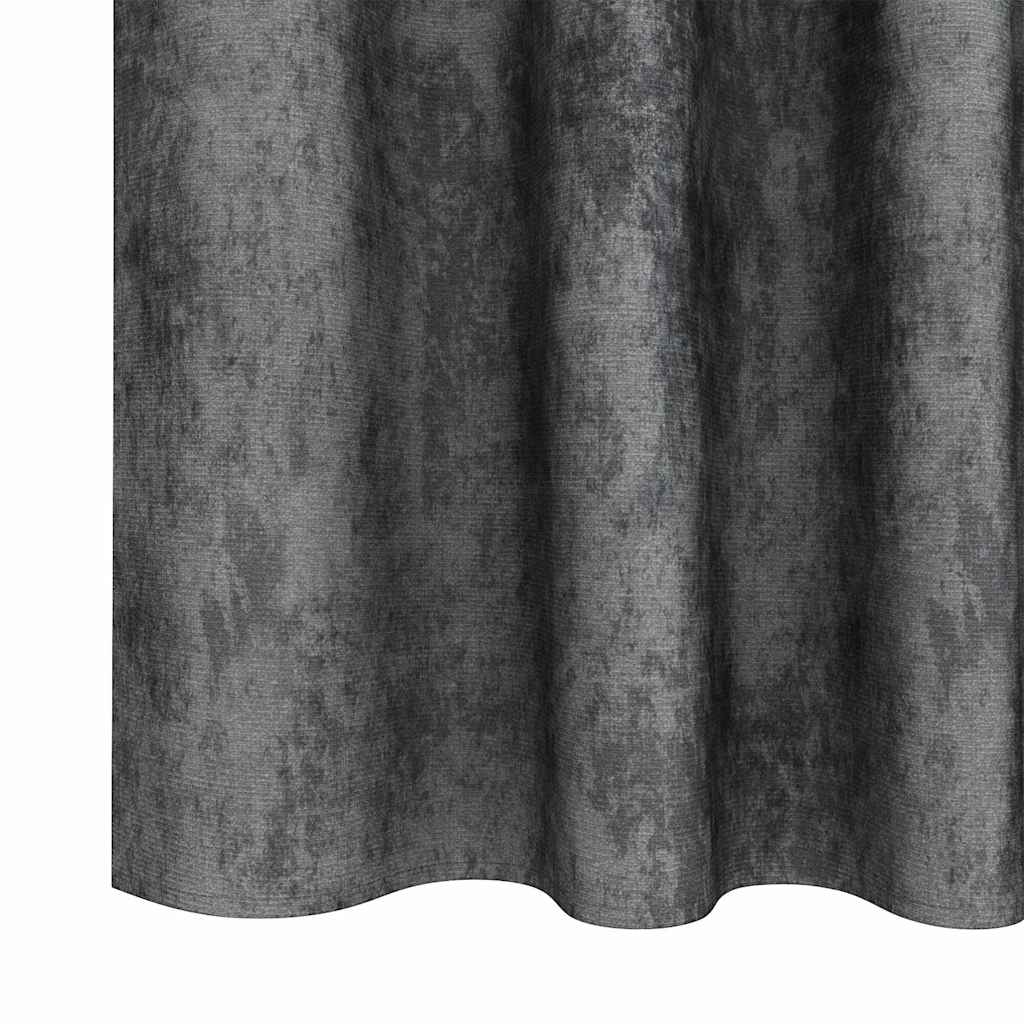 Curtain with Curtains 2 pcs Grey 260 x 140 cm Velvet
