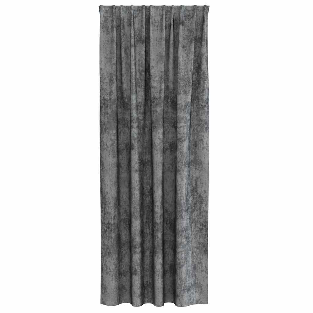 Curtain with Curtains 2 pcs Grey 260 x 140 cm Velvet