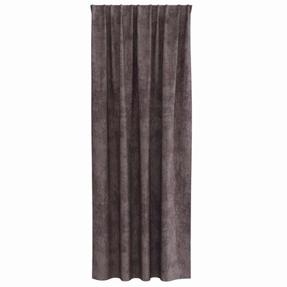 Curtain with Curtains 2 pcs Brown 245 x 140 cm Velvet