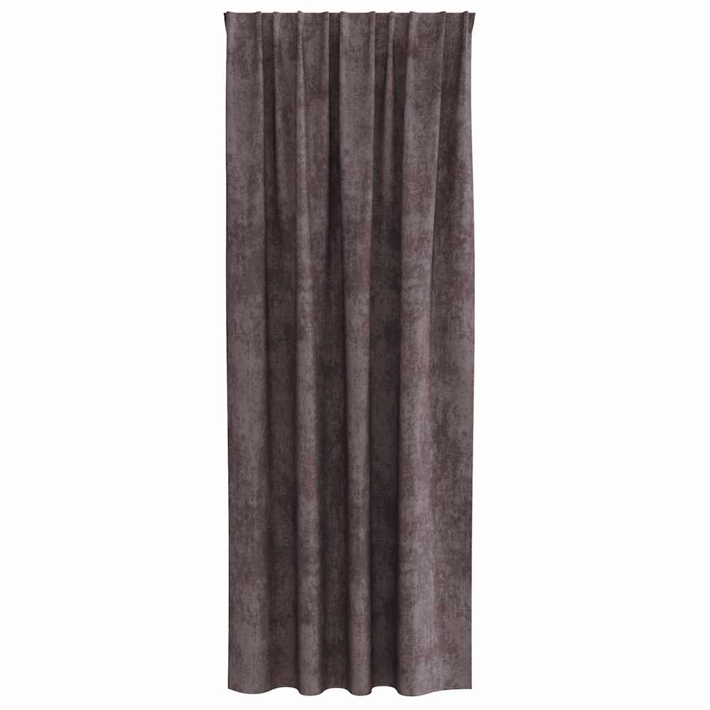 Curtain with Curtains 2 pcs Brown 260 x 140 cm Velvet