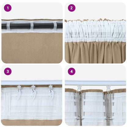 Curtain with Curtains 2 pcs Champagne 140 x 140 cm Velvet