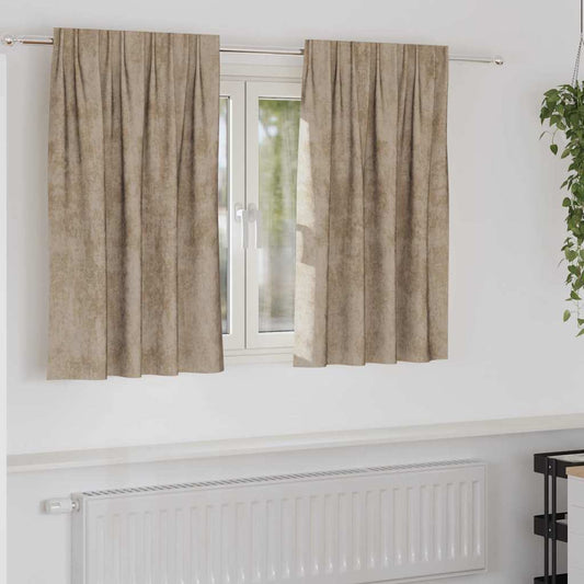 Curtain with Curtains 2 pcs Champagne 140 x 140 cm Velvet