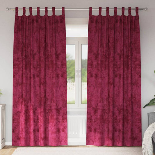 Curtain with Curtains 2 pcs Wine red 260 x 140 cm Velvet