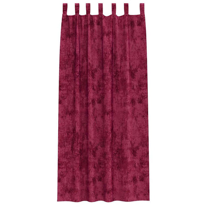 Curtain with Curtains 2 pcs Wine red 260 x 140 cm Velvet