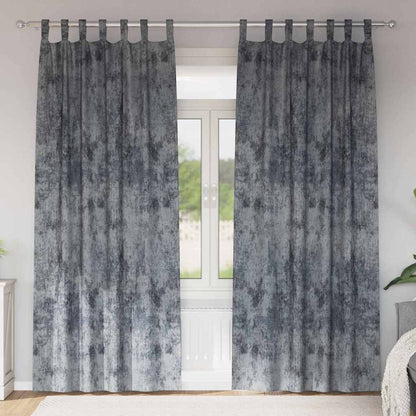 Curtain with Curtains 2 pcs Silver grey 260 x 140 cm Velvet