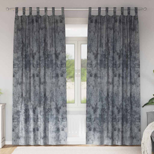 Curtain with Curtains 2 pcs Silver grey 260 x 140 cm Velvet