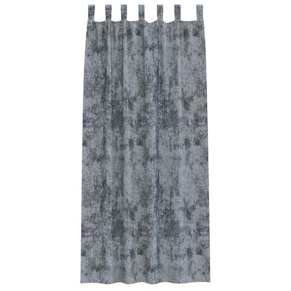 Curtain with Curtains 2 pcs Silver grey 260 x 140 cm Velvet