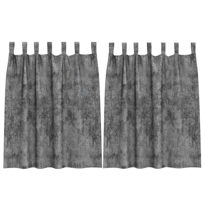 Curtain with Curtains 2 pcs Grey 140 x 140 cm Velvet