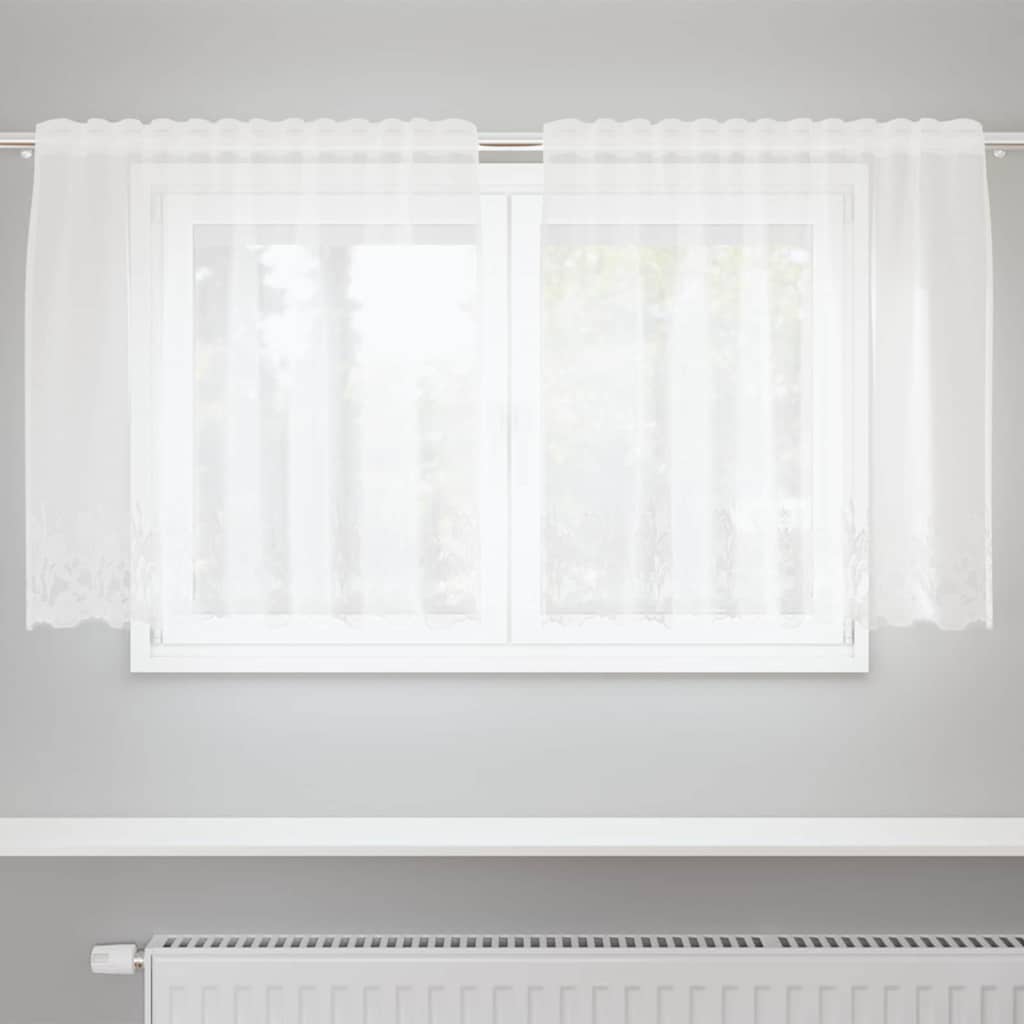 Curtains with Curtains White 150x80cm Polyester