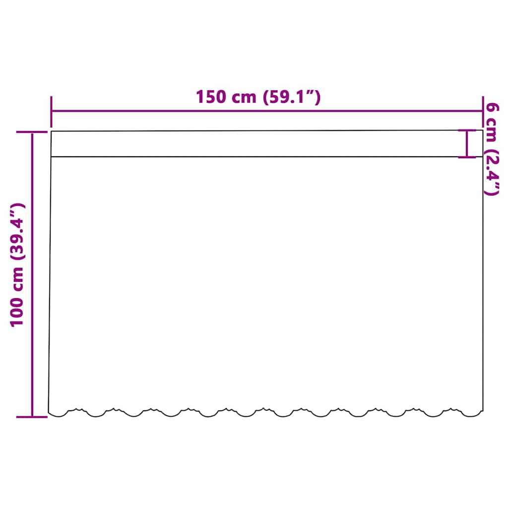 Curtains with Curtains White 150x100cm Polyester