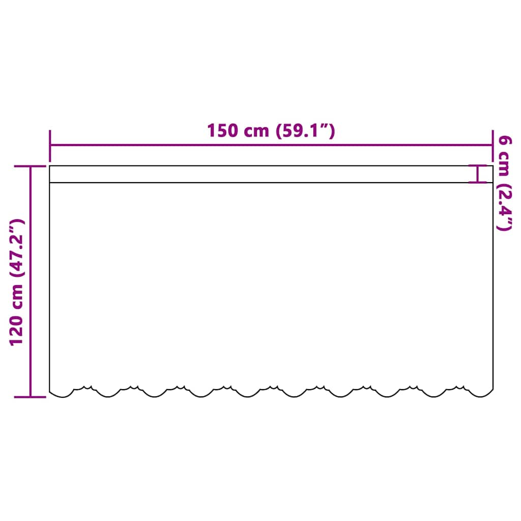 Curtains with Curtains White 150x120cm Polyester