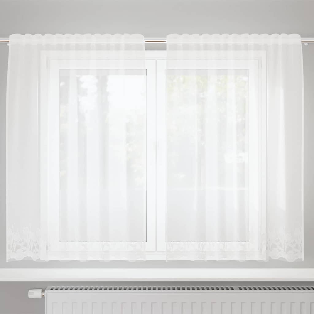 Curtains with Curtains White 150x140cm Polyester