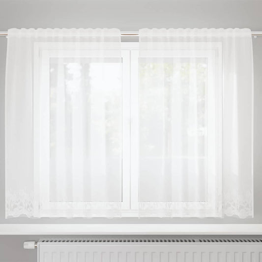 Curtains with Curtains White 150x140cm Polyester
