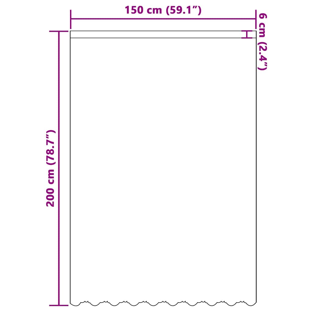 Curtains with Curtains White 150x200cm Polyester