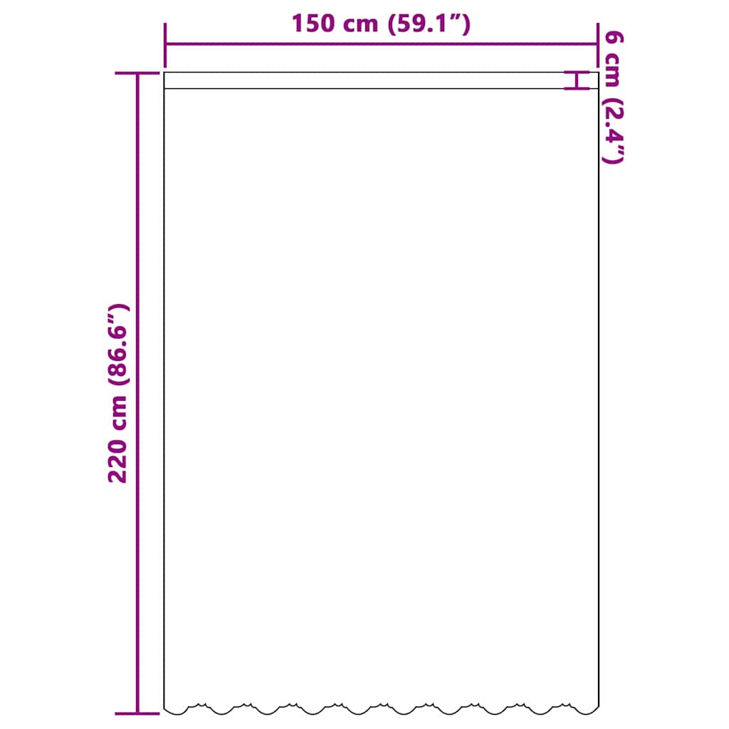 Curtains with Curtains White 150x220cm Polyester
