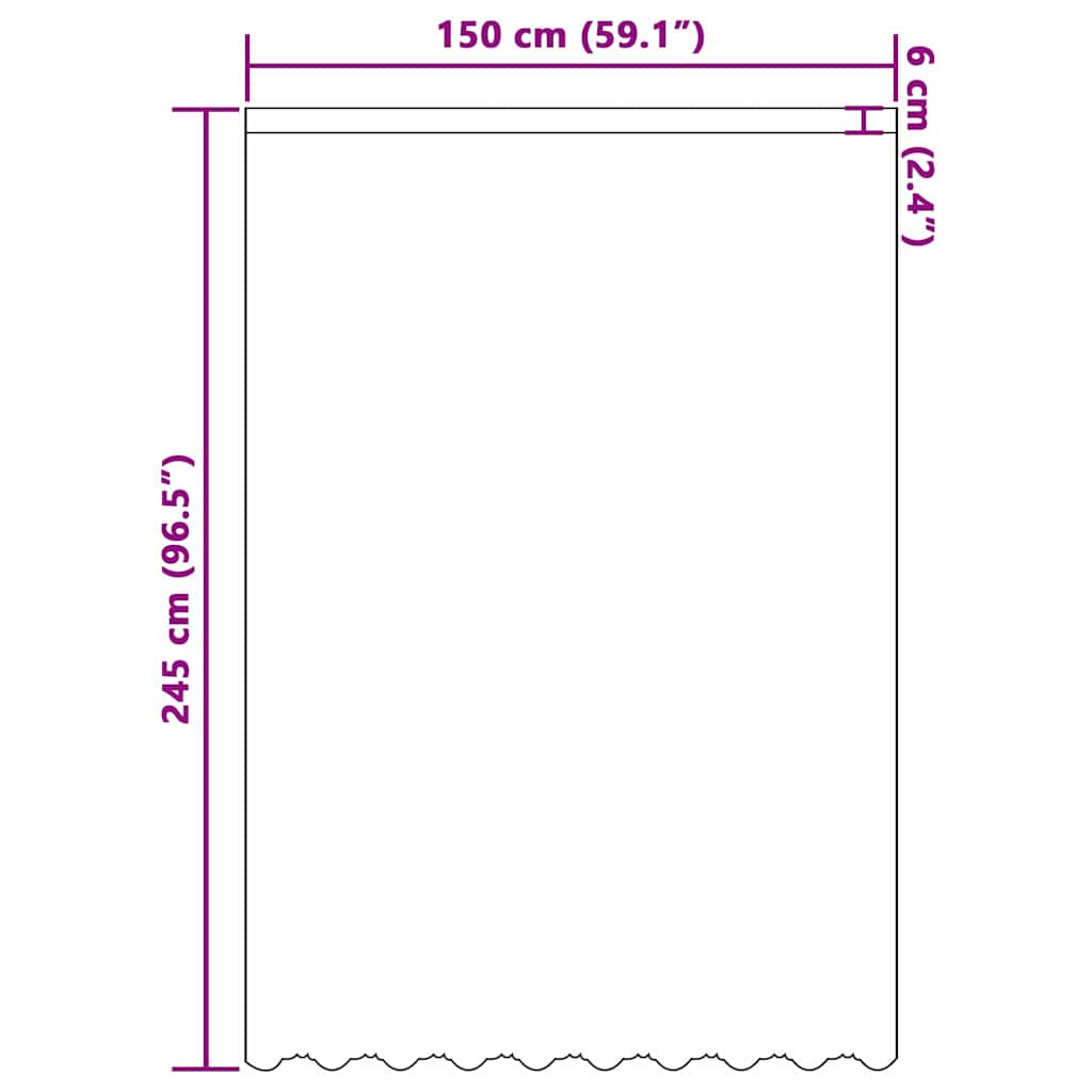 Curtains with Curtains White 150x245cm Polyester