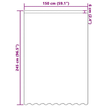 Curtains with Curtains White 150x245cm Polyester