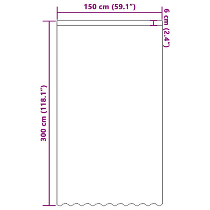 Curtains with Curtains White 150x300cm Polyester