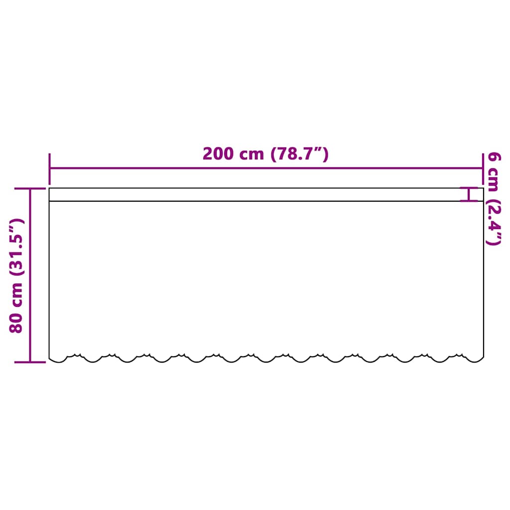 Curtains with Curtains White 200x80cm Polyester