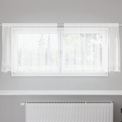 Curtains with Curtains White 200x120cm Polyester