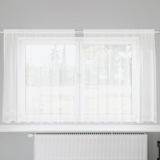 Curtains with Curtains White 200x140cm Polyester