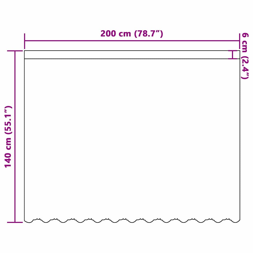 Curtains with Curtains White 200x140cm Polyester