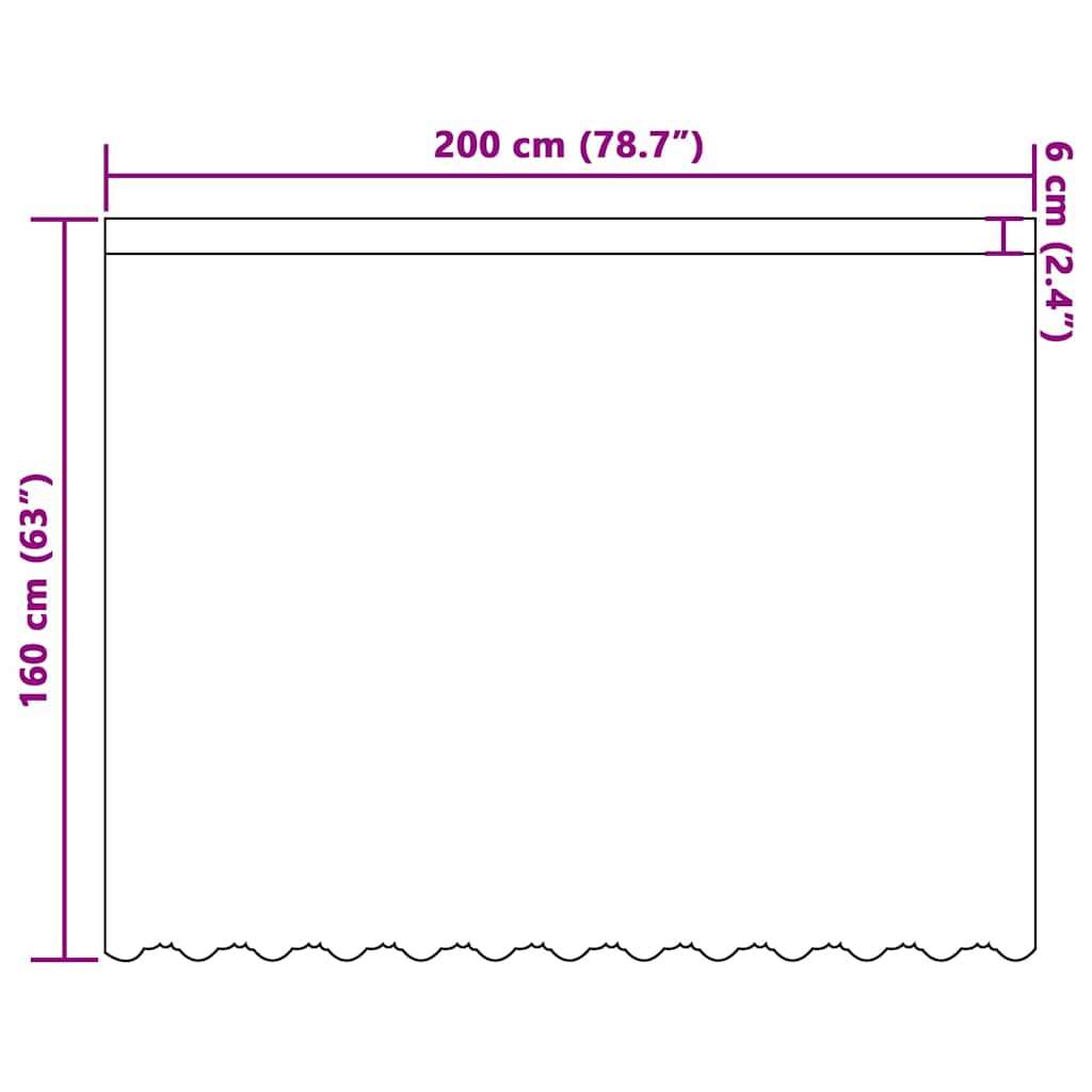 Curtains with Curtains White 200x160cm Polyester