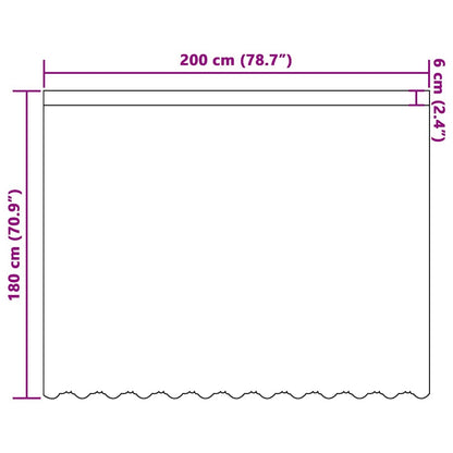 Curtains with Curtains White 200x180cm Polyester