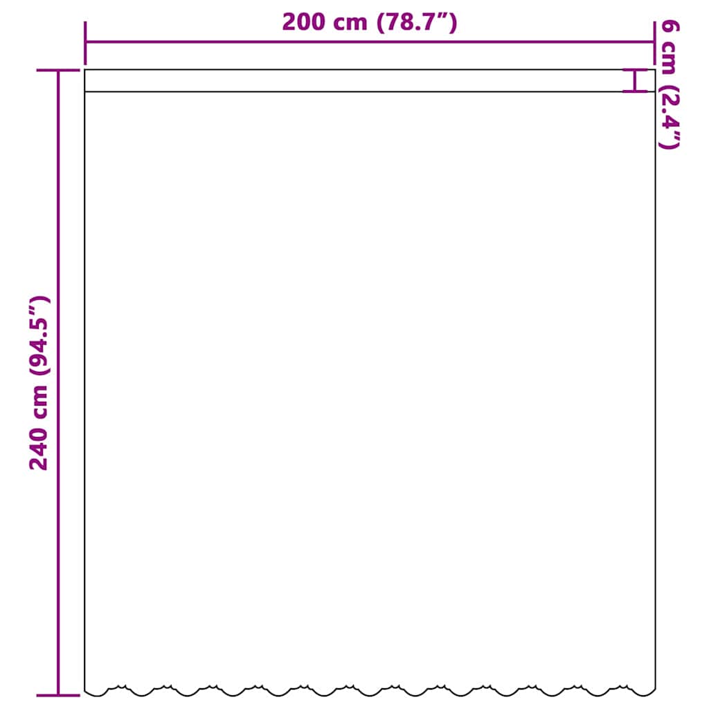 Curtains with Curtains White 200x240cm Polyester