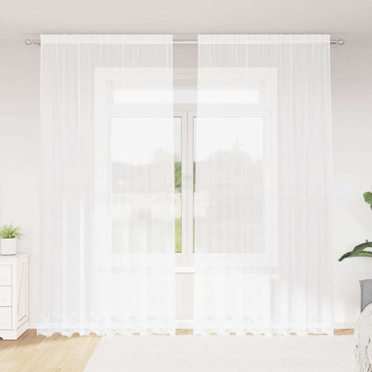 Curtains with Curtains White 200x280cm Polyester
