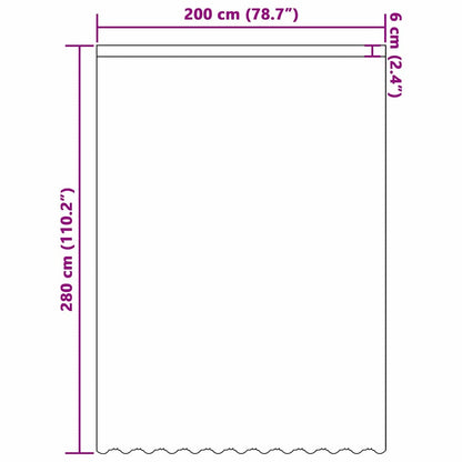 Curtains with Curtains White 200x280cm Polyester