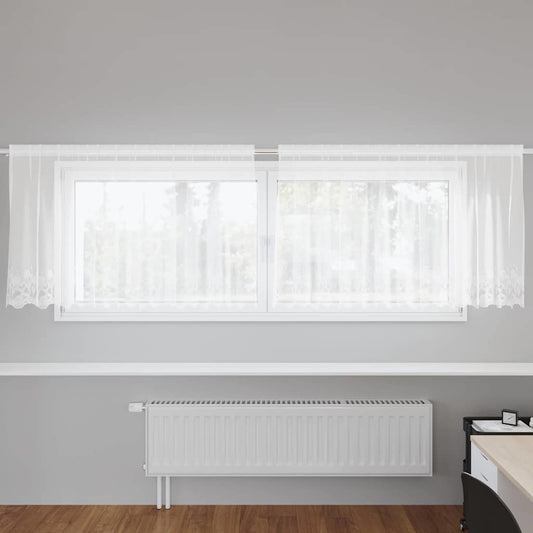 Curtains with Curtains White 300x100cm Polyester