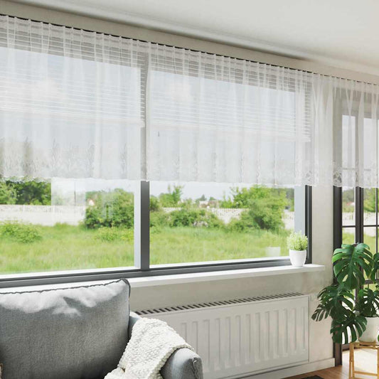 Curtains with Curtains White 400x120cm Polyester