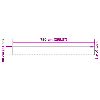 Curtains with Curtains White 750x80cm Polyester