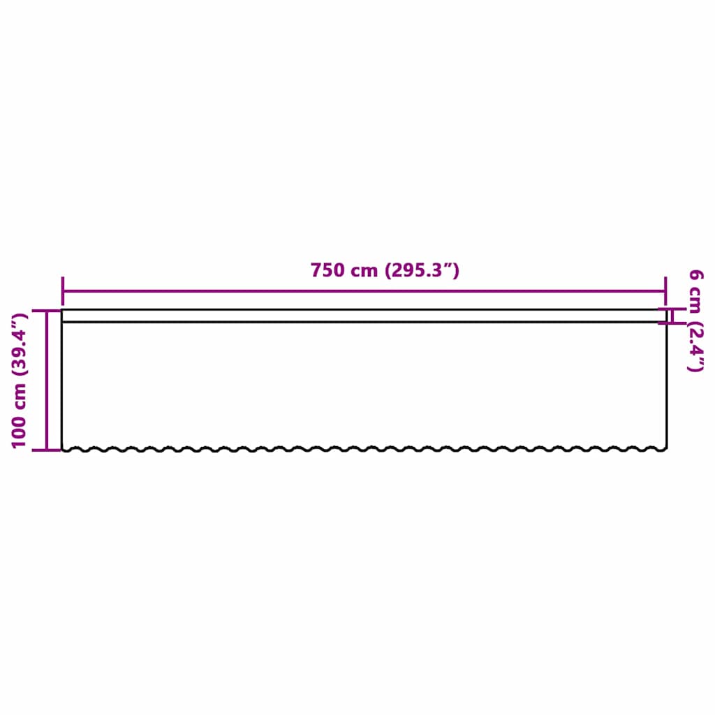 Curtains with Curtains White 750x100cm Polyester