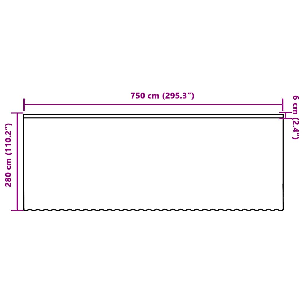 Curtains with Curtains White 750x280cm Polyester
