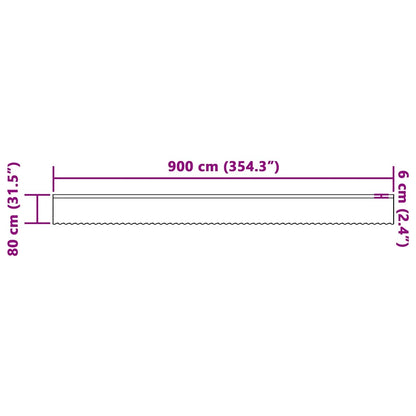Curtains with Curtains White 900x80cm Polyester